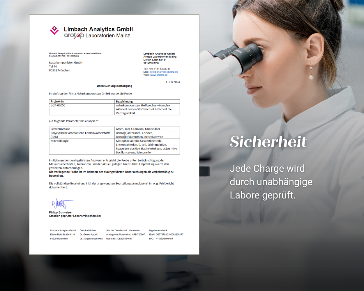 Von unabhängigen Laboren geprüft